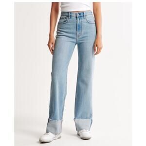 Abercrombie 90s high-waisted cuffed baggy jeans 37 / 24r